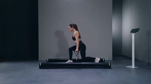Static lunge with handles